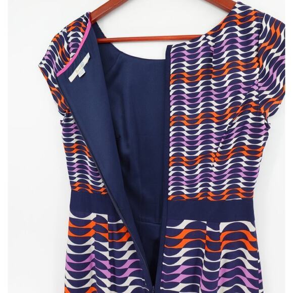 Boden Kensington Dress 4 Mod Geo Print Silk-Blend Modest - Picture 9 of 16